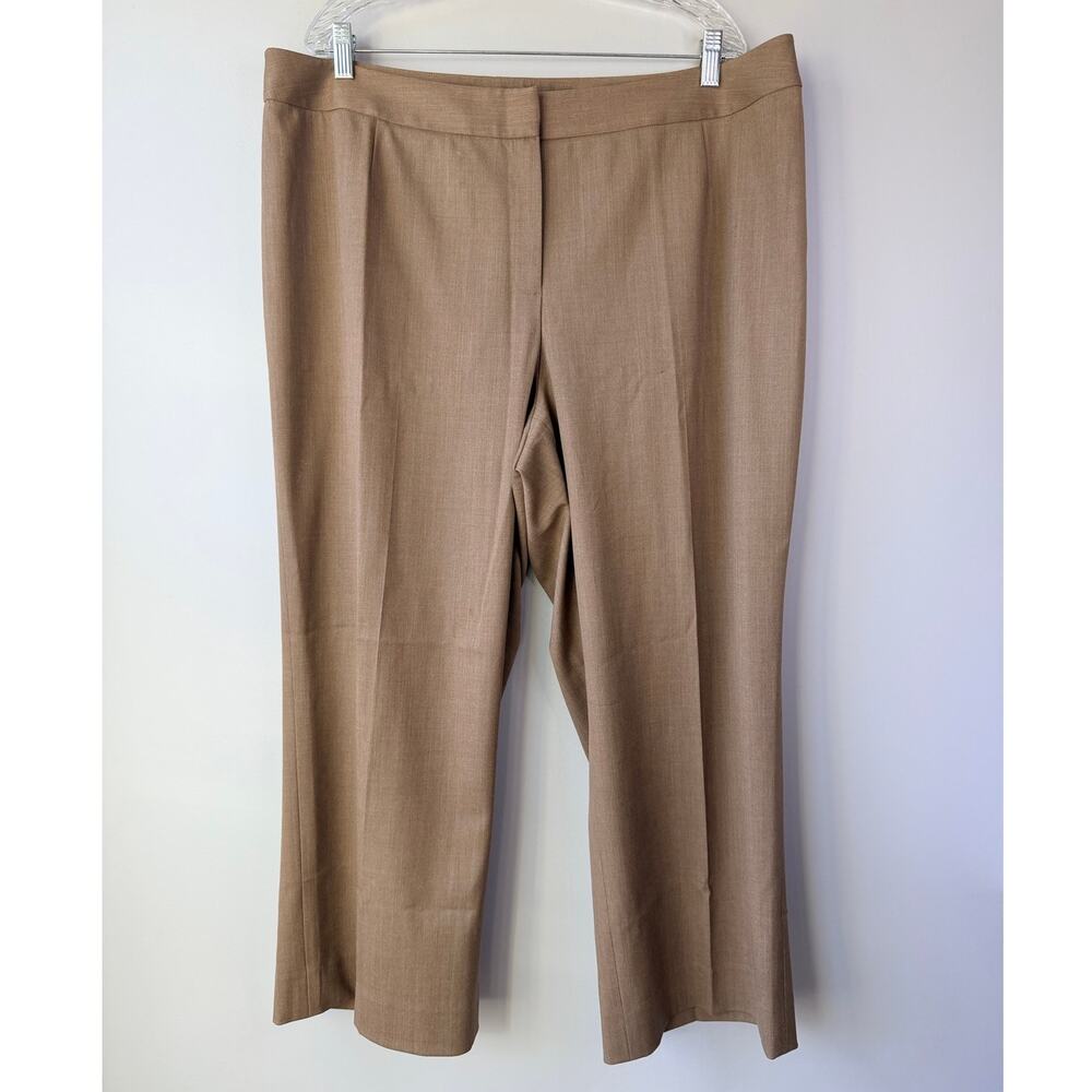 Lafayette 148 Size 18 Straight Leg Ankle Pants Brown